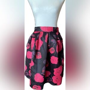 Floral Black and Pink Skirt